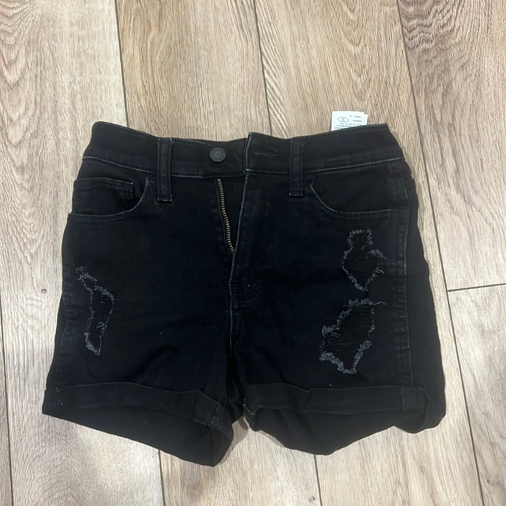 Black Jean Shorts
